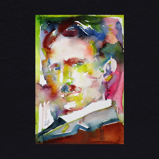 NIKOLA TESLA watercolor portrait .7 by lautir